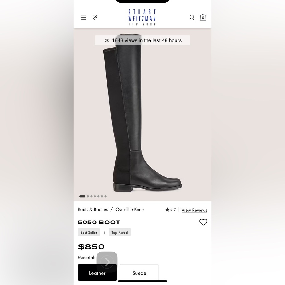 Stuart Weitzman Black Over the Knee Boots
